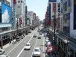 f0710 歩道橋の上から堺筋を