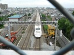 f0762 大阪平野をつっきった新幹線はここから六甲山の下に入ります